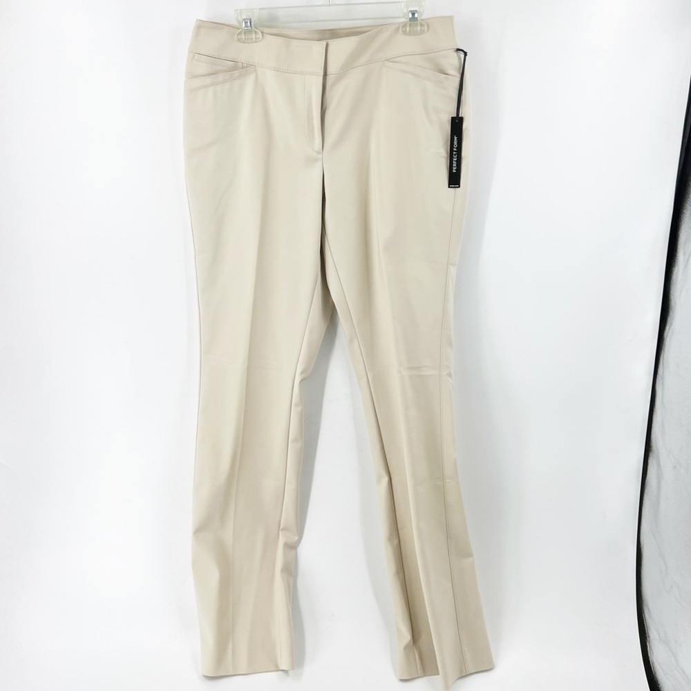 ✅ NWT WHBM CONTOUR PERFECT FORM BOOTCUT‎ CREAM TROUSER SIZE 10 L